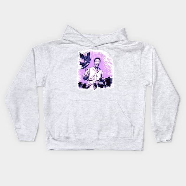 Art Blakey - An illustration by Paul Cemmick Kids Hoodie by PLAYDIGITAL2020